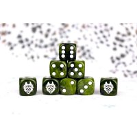 Conquest - Wadrhun Faction Dice On Green Swirl