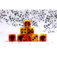 Conquest - Hundred Kingdom Faction Dice On Red Swirl