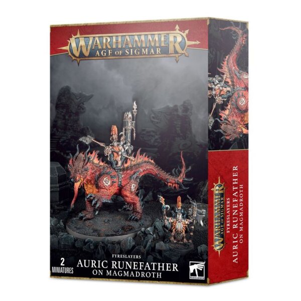 Fyreslayers - Auric Runesmiter on Magmadroth